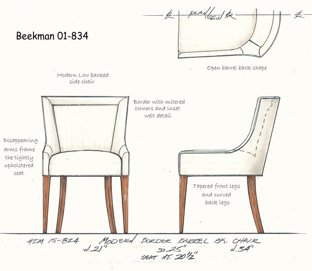 Beekman side chair Designmaster Furniture