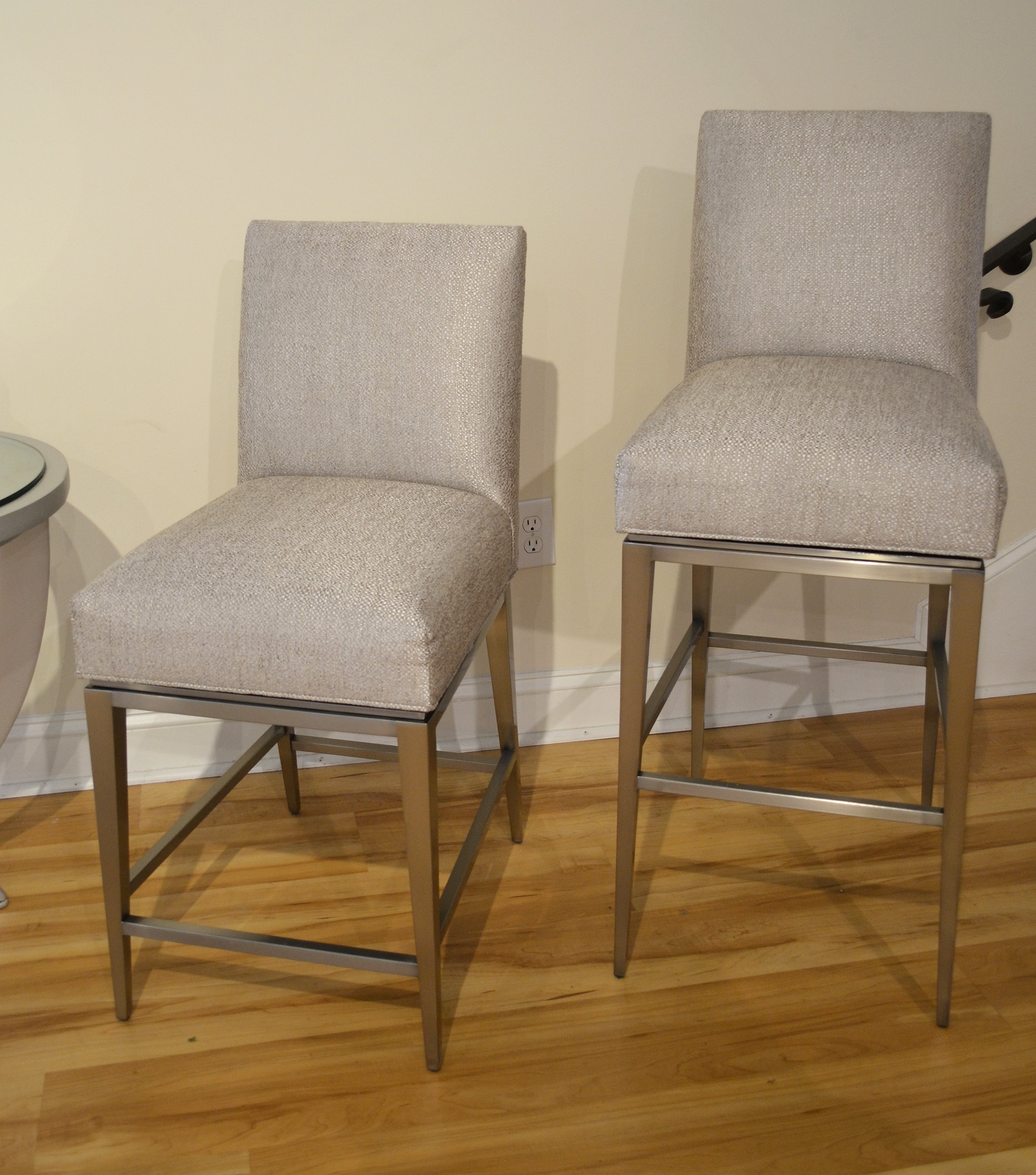 Richfield Antique Silver Bar Height Stool Designmaster Furniture