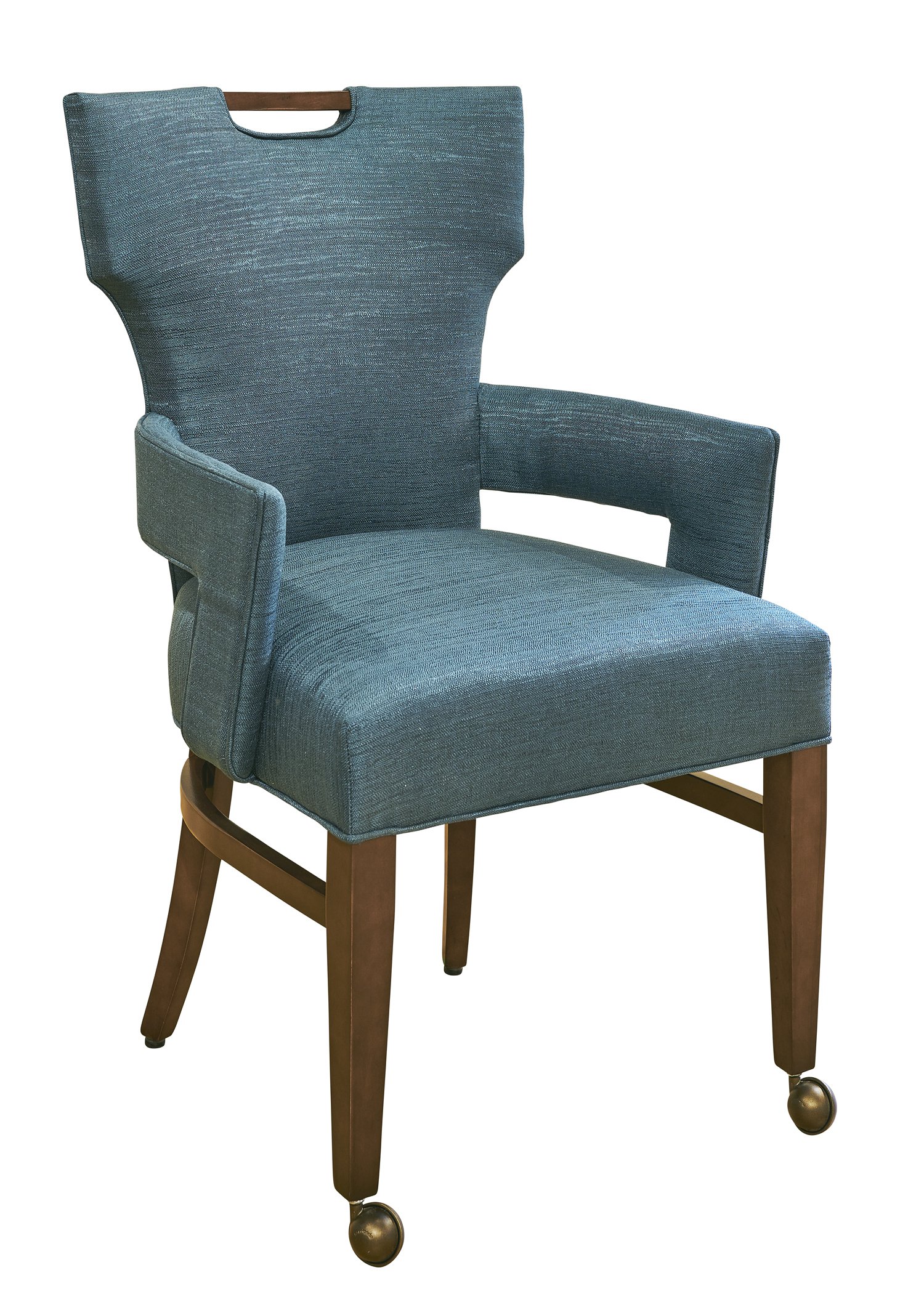 Presidio Arm Chair w/ Front Leg Casters Designmaster Furniture